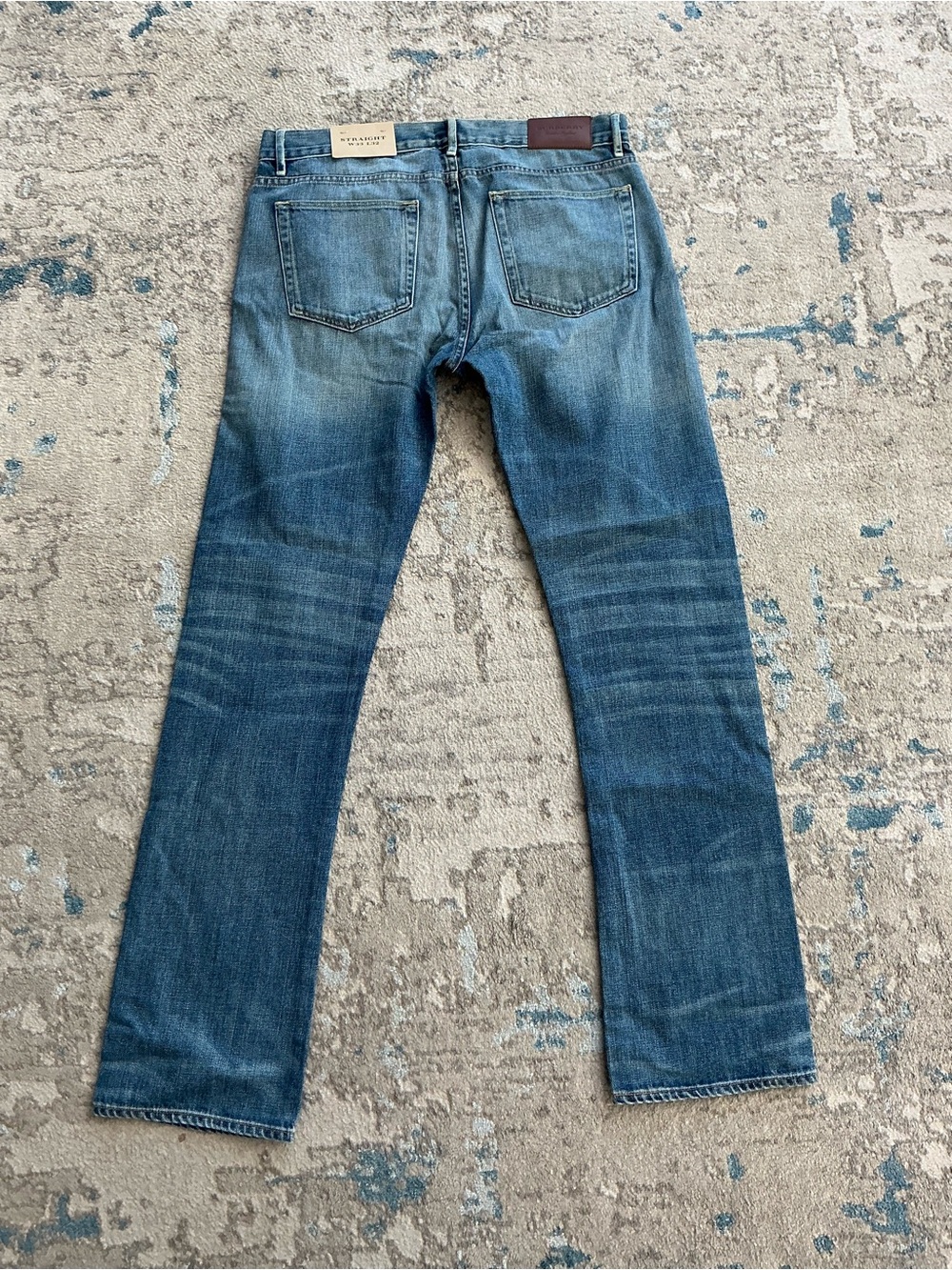 Burberry Men's Blue Straight-Leg Denim Jeans